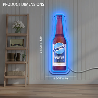 Illumi Blue Moon Bottle Neon LED Sign