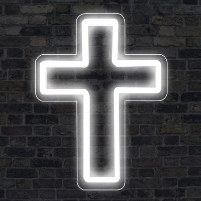 Illumi White Cross Neon LED Sign